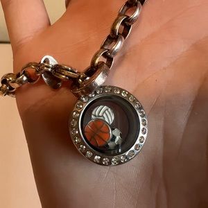 Origami Owl Silver Charm Bracelet